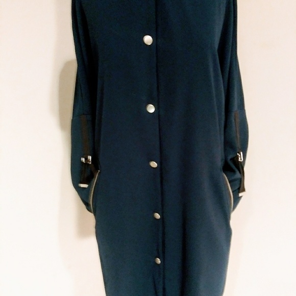 New York and Co. Long black and blue jacket - Picture 3 of 5